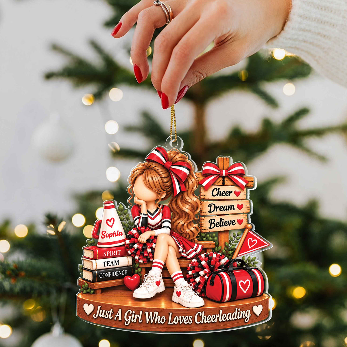 custom tên, cho 3 4 option màu chi đó phổ biến của cái bọn cổ vũ ni á - Personalized Custom Acrylic Ornament, Christmas Gift - SPT001_ACO