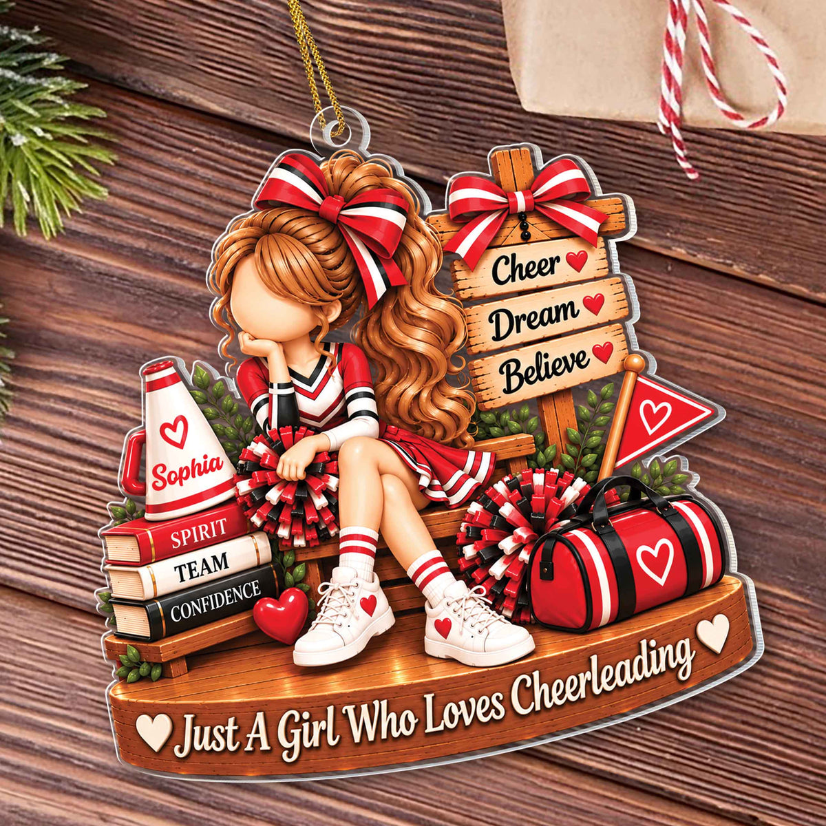 custom tên, cho 3 4 option màu chi đó phổ biến của cái bọn cổ vũ ni á - Personalized Custom Acrylic Ornament, Christmas Gift - SPT001_ACO