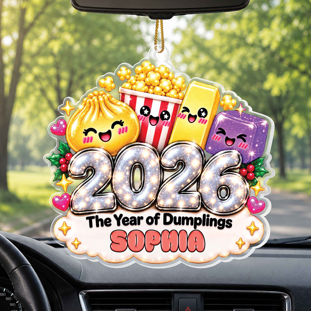 Personalized 2026 Year of Dumplings Ornament – Cute Dumpling Lover Gift With Custom Name – XMAS007_ACO