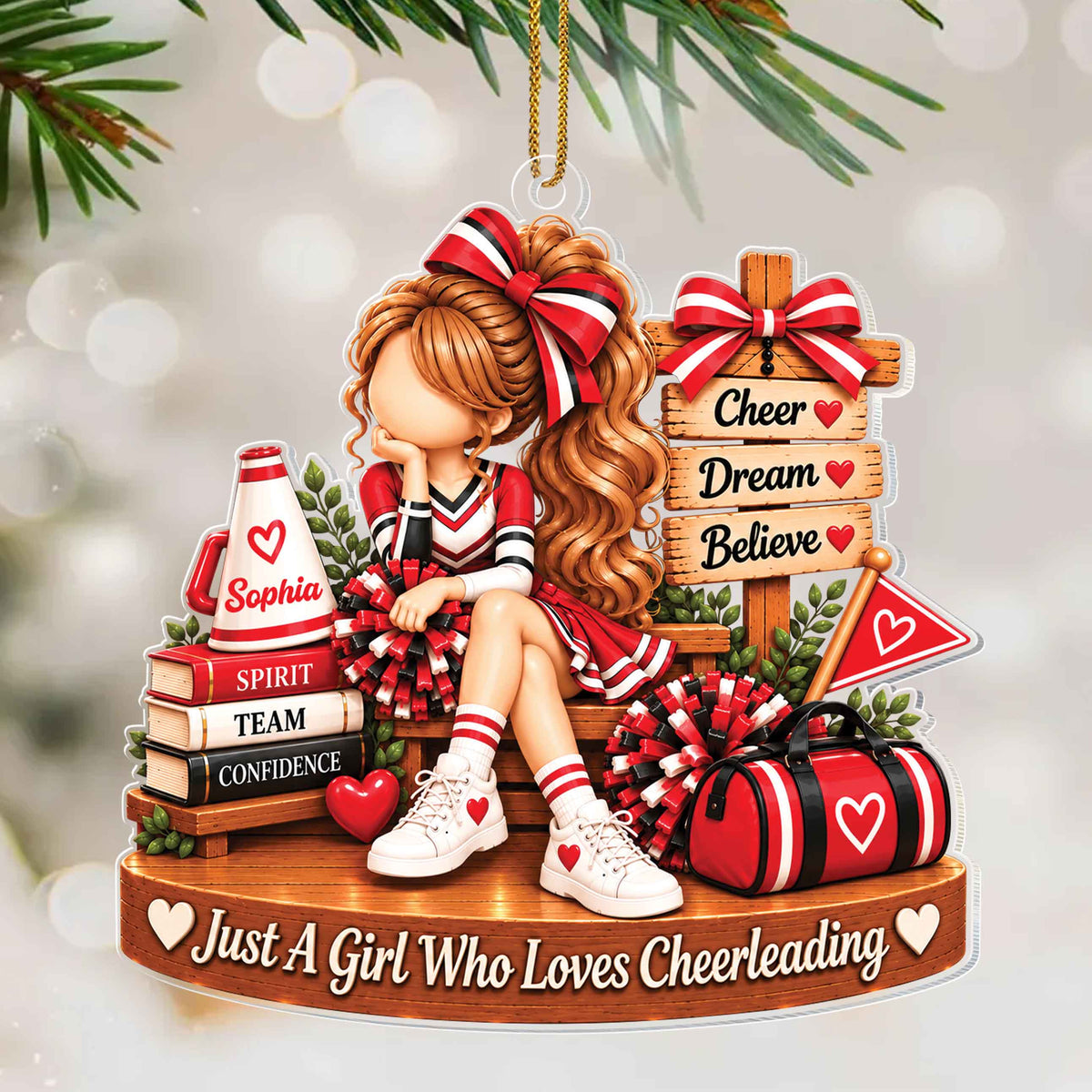 custom tên, cho 3 4 option màu chi đó phổ biến của cái bọn cổ vũ ni á - Personalized Custom Acrylic Ornament, Christmas Gift - SPT001_ACO