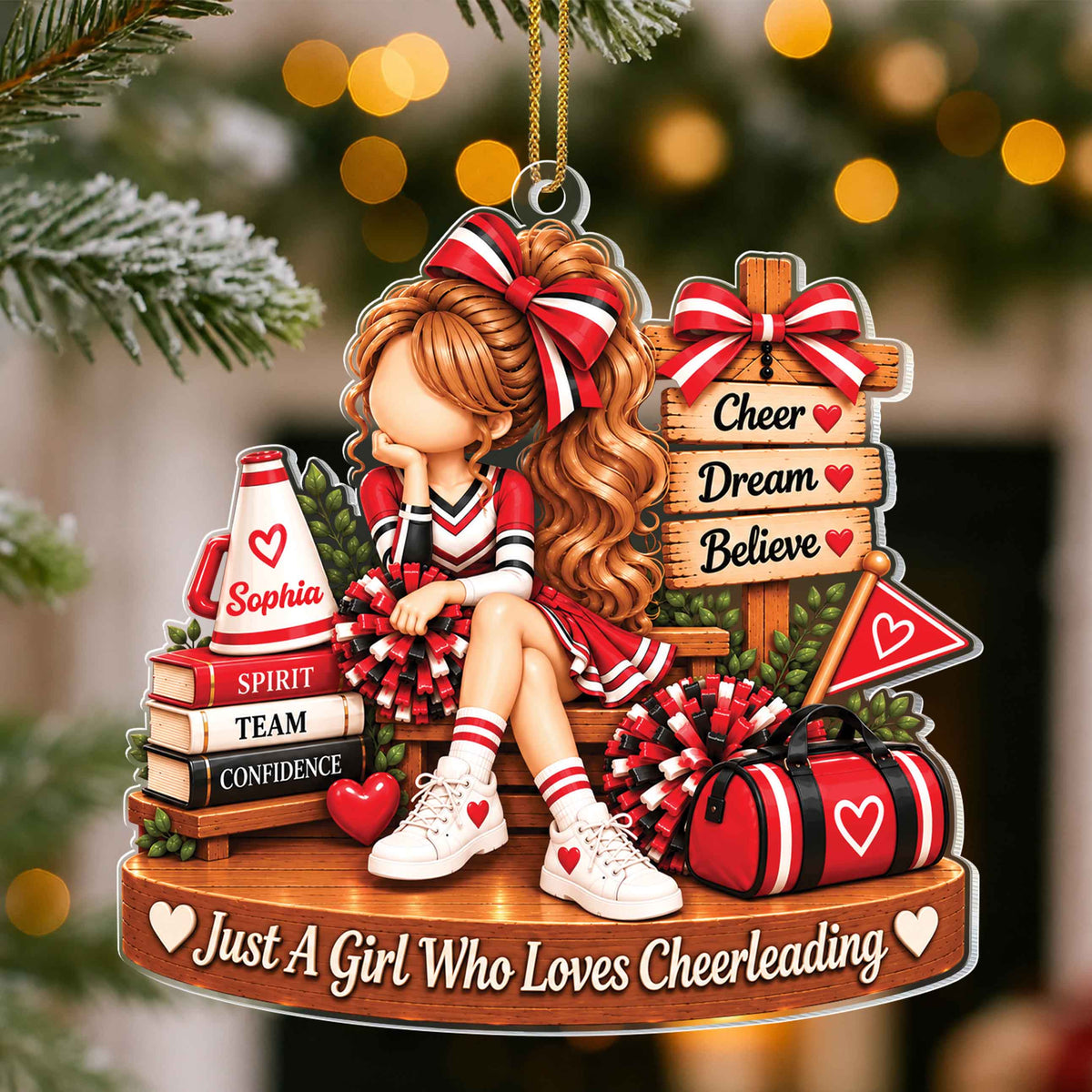 custom tên, cho 3 4 option màu chi đó phổ biến của cái bọn cổ vũ ni á - Personalized Custom Acrylic Ornament, Christmas Gift - SPT001_ACO