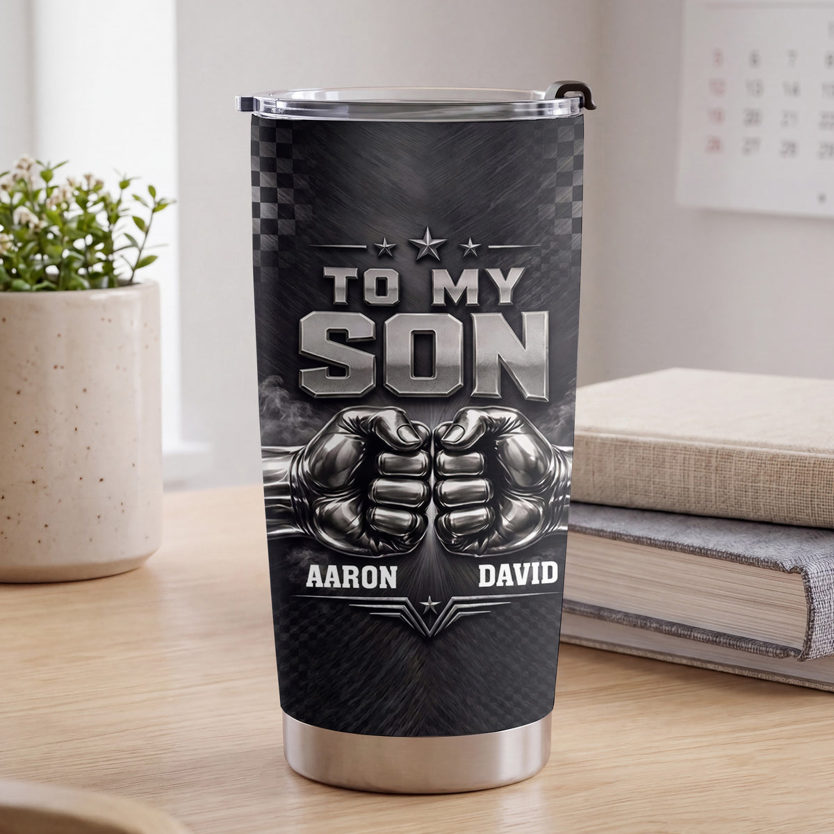 To My Son from Dad Personalized Gift - Personalized Custom Stainless Steel Tumbler 20oz - SON001_TB