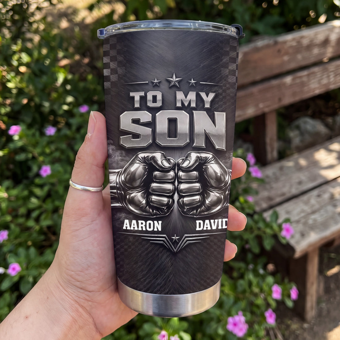 To My Son from Dad Personalized Gift - Personalized Custom Stainless Steel Tumbler 20oz - SON001_TB